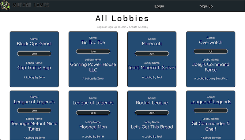 Mutant Games Home Page